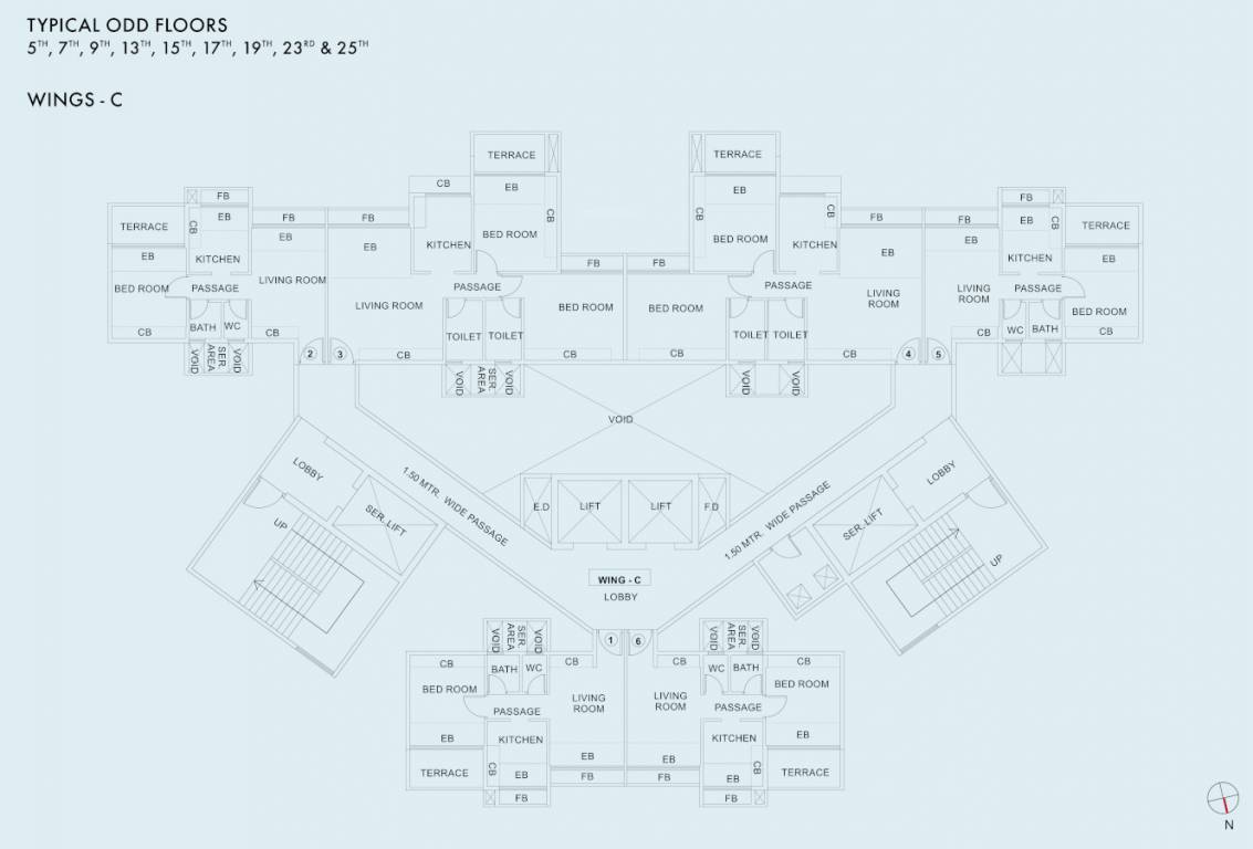  goldcrest residency phase 2 Peace Wing C Cluster Plan