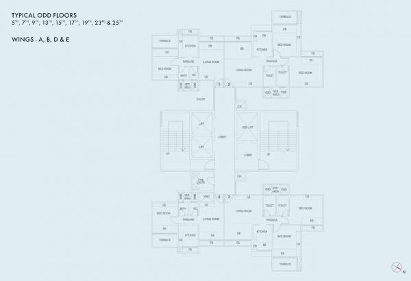  goldcrest-residency-phase-2 Pride Wing A, B Cluster Plan