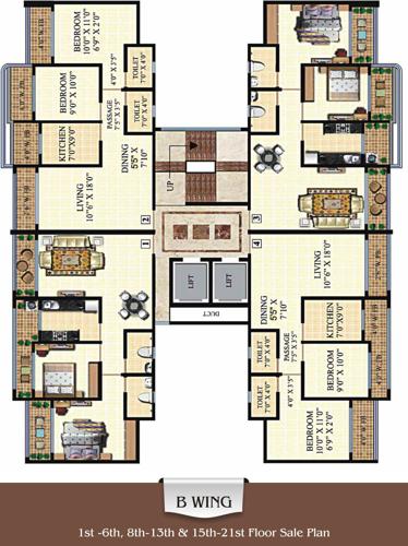 Images for Cluster Plan of Neminath Heights Wing B C D