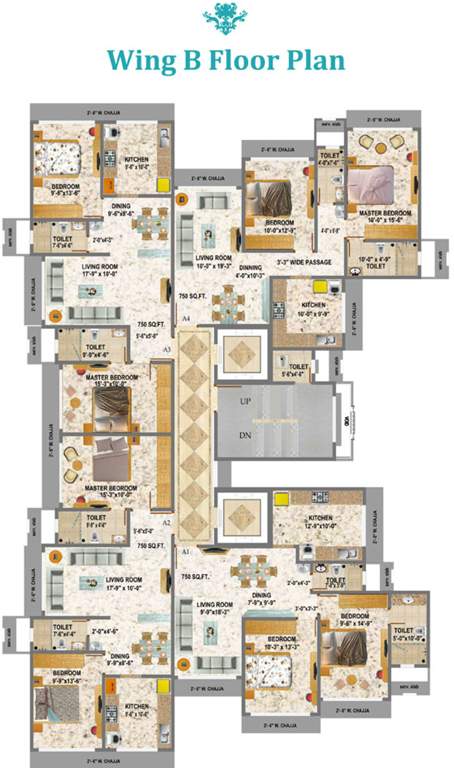 Images for Cluster Plan of Geopreneur Mayur Phase II 16th To 19th Floor