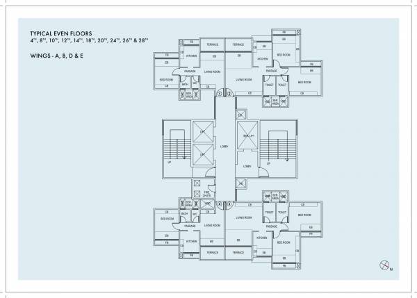  goldcrest-residency Blessing - Wing D Cluster Plan