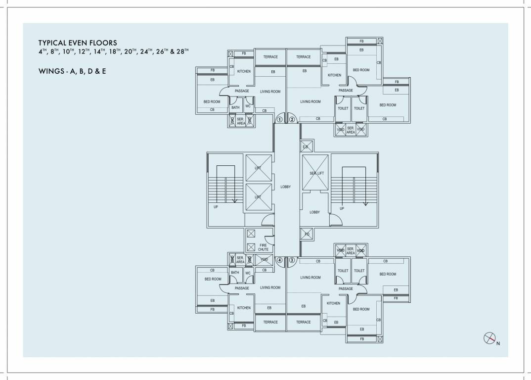  goldcrest residency Blessing   Wing D Cluster Plan