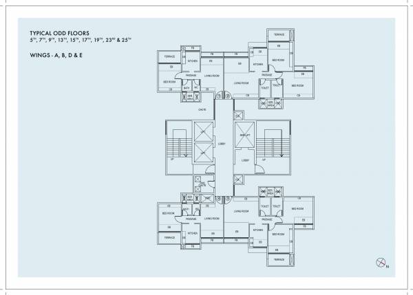 goldcrest-residency Blessing - Wing D Cluster Plan