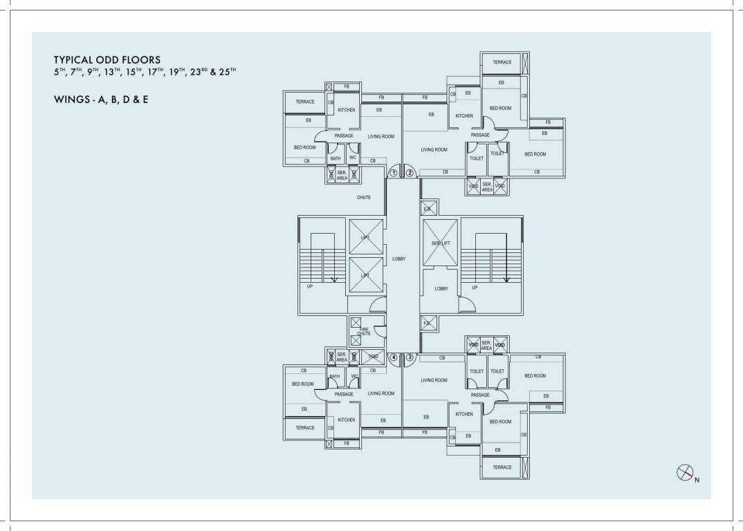  goldcrest residency Blessing   Wing D Cluster Plan