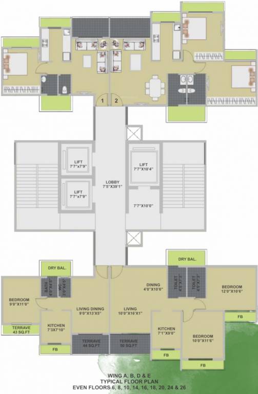  goldcrest residency Blessing   Wing D Cluster Plan