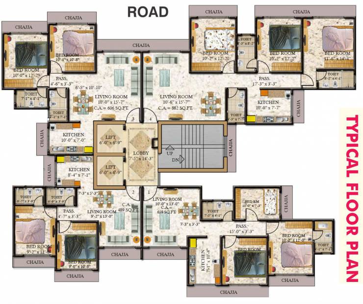 Images for Cluster Plan of Geopreneur Ekta Apartment Upto 17th Floor