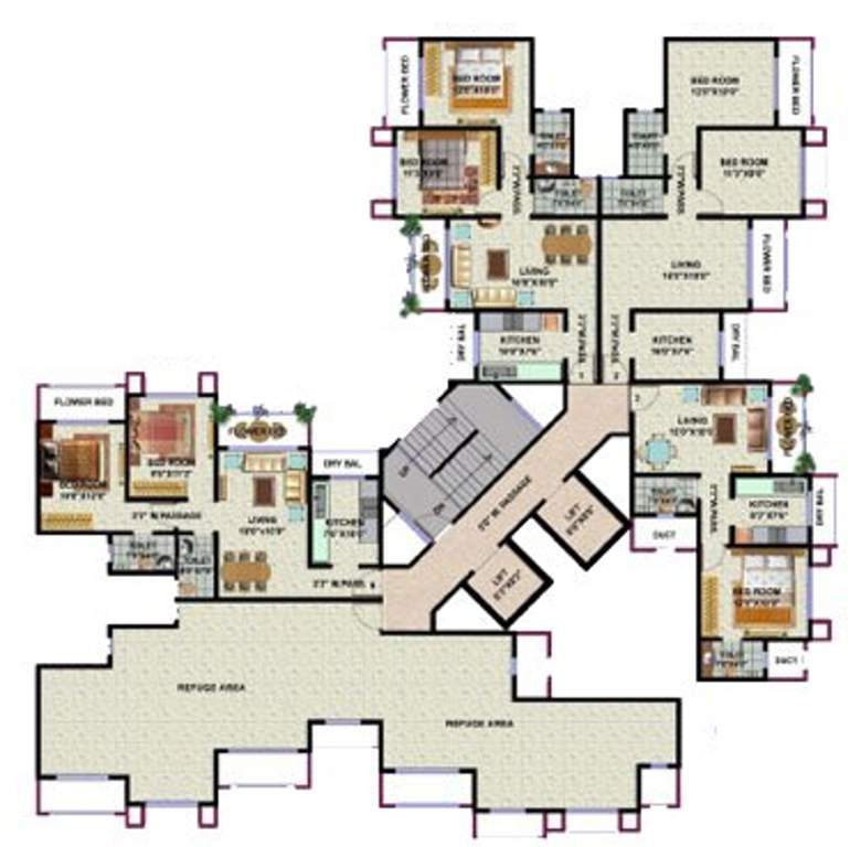 Images for Cluster Plan of HDIL Galaxy Apartments CDF Wings