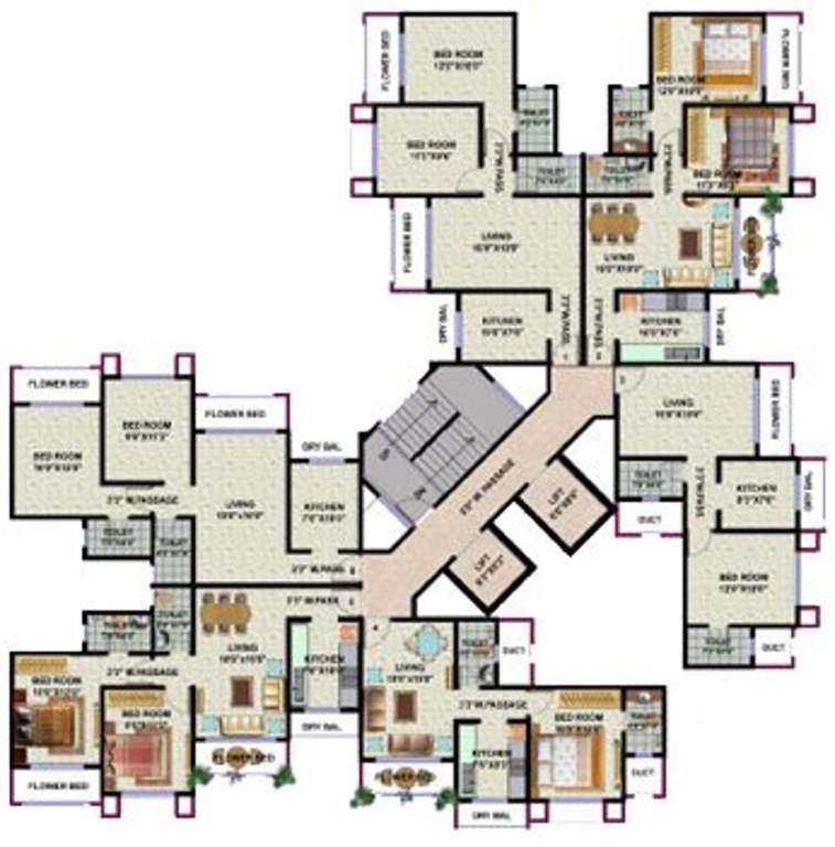 Images for Cluster Plan of HDIL Galaxy Apartments CDF Wings