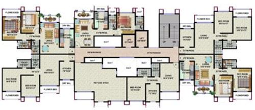 Images for Cluster Plan of HDIL Galaxy Apartments CDF Wings
