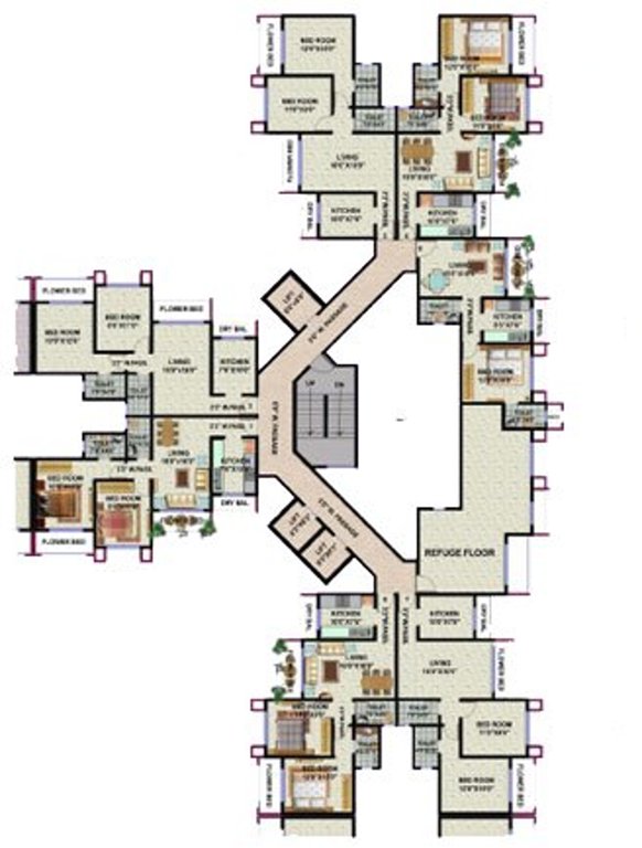 Images for Cluster Plan of HDIL Galaxy Apartments CDF Wings