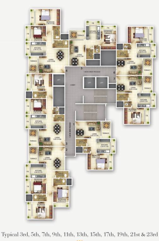 Images for Cluster Plan of Gopal Krishna Krishna Square