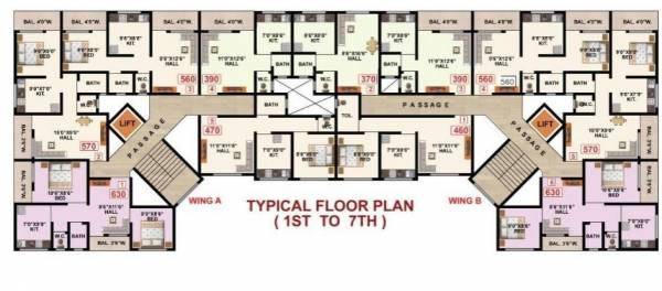  heights BUILDING NO 3 Cluster Plan