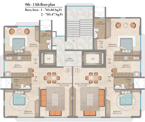 Images for Cluster Plan of Sidhivinayak Shivpuri Building No 10 CHS Shivam Heights