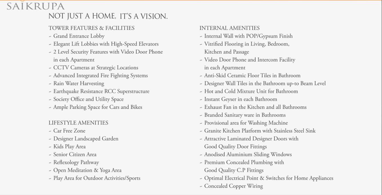  saikrupa chsl Images for amenities