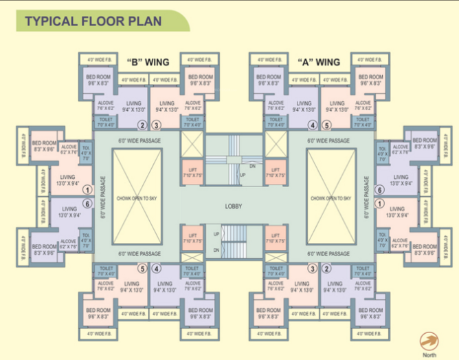  gaurav-legend-wing-a-and-b Wing A Cluster Plan