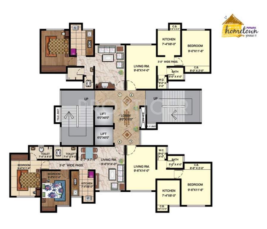 Images for Cluster Plan of Puraniks Builders Hometown Phase 2