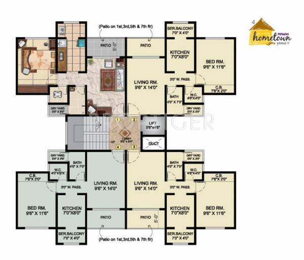 Images for Cluster Plan of Puraniks Builders Hometown Phase 2