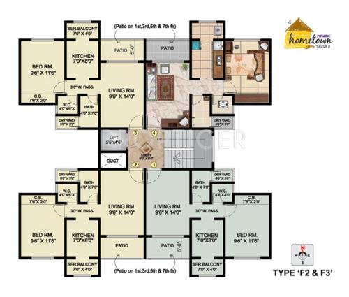 Images for Cluster Plan of Puraniks Builders Hometown Phase 2