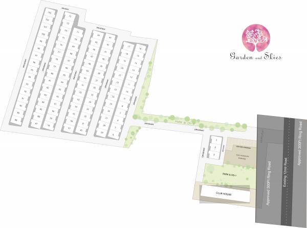 Images for Layout Plan of Brick And Land Garden And Skies