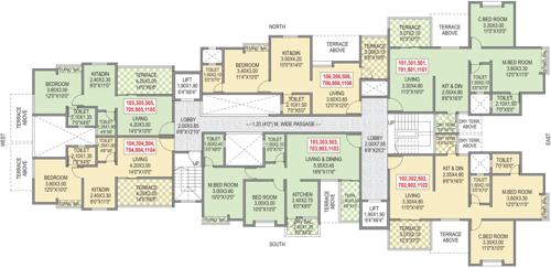 Images for Cluster Plan of SR Anand Residency A B C
