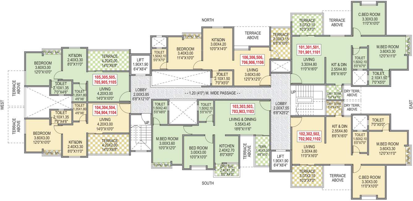 Images for Cluster Plan of SR Anand Residency A B C