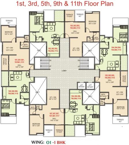 Images for Cluster Plan of Shree Sai Phase VI Buildings O1 And P1