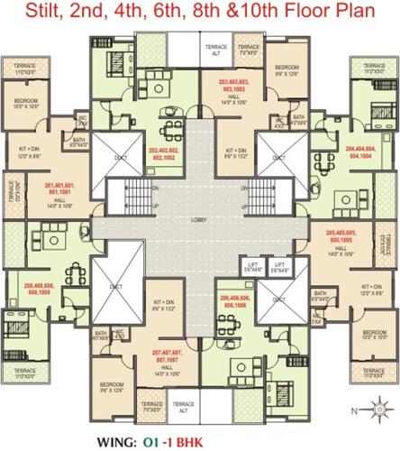 Images for Cluster Plan of Shree Sai Phase VI Buildings O1 And P1