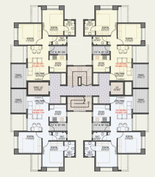  west-one-c-wing C Wing Cluster Plan