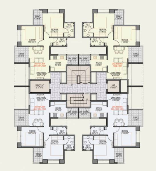  west-one-c-wing C Wing Cluster Plan