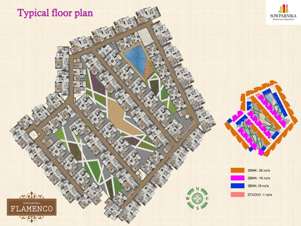  flamenco Images for Cluster Plan of Sowparnika Flamenco