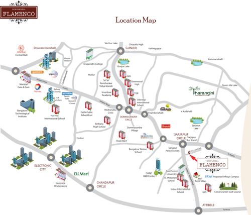  flamenco Images for Location Plan of Sowparnika Flamenco