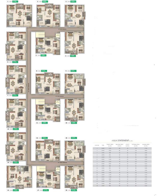  nature walk Tower 1 Cluster Plan