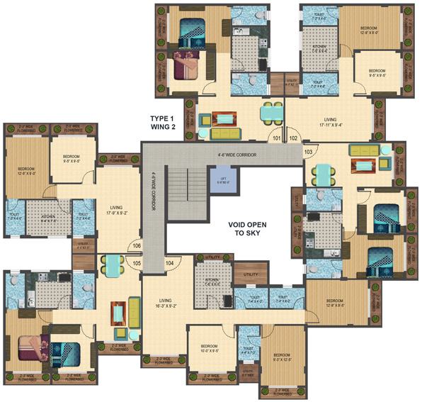 Images for Cluster Plan of Nest Residency Buldg 2