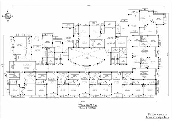  apartments  Typical Cluster Plan
