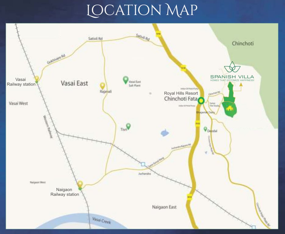  spanish villa cluster 1 to 12 Location Plan