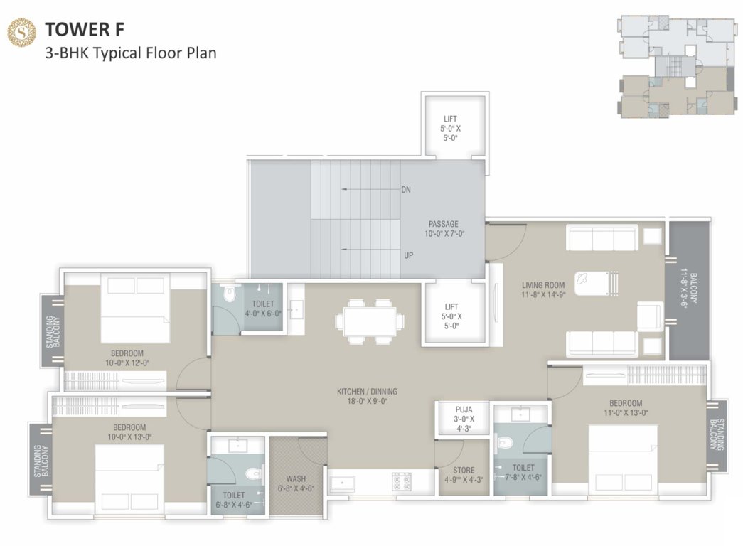 shilpan bliss Tower A Cluster Plan
