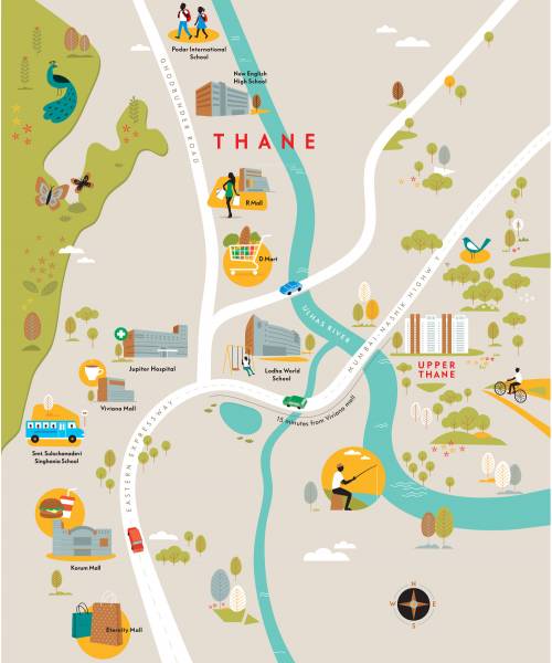 Images for Location Plan of Lodha Upper Thane Tiara A To B