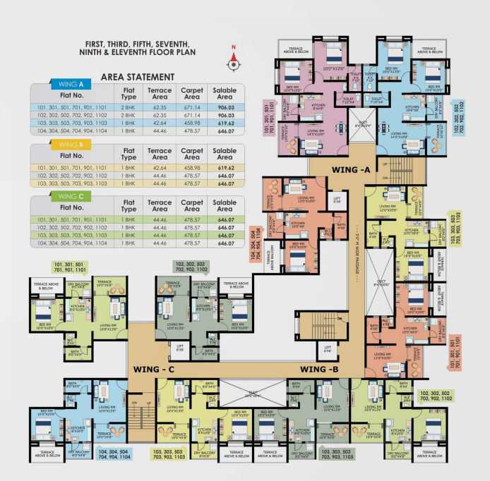  elite-dream BUILDING -1 WING A,B,C Cluster Plan