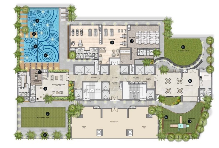  marina bay REGALIA Cluster Plan