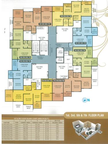 Images for Cluster Plan of Nahar Yash Ganga Residency