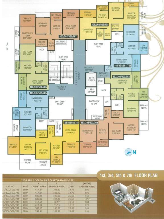 Images for Cluster Plan of Nahar Yash Ganga Residency