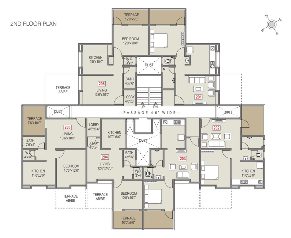  nirvana homes NIRVANA HOMES Cluster Plan for 2nd Floor
