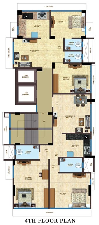  ghatkopar park view chsl Ghatkopar Park View Cluster Plan for 4th Floor