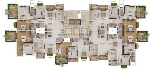 suncity-2 SUNCITY 2 Cluster Plan for 2nd Floor