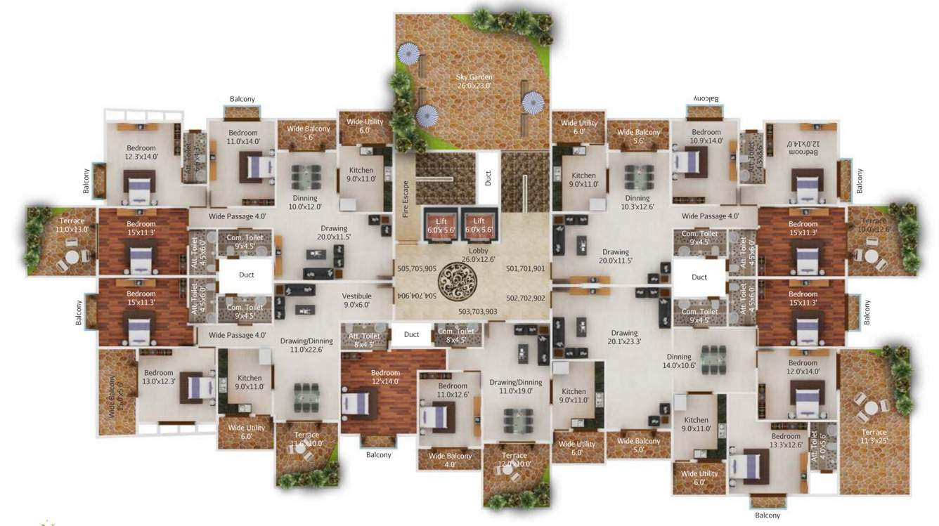  suncity 2 SUNCITY 2 Cluster Plan for 7th Floor