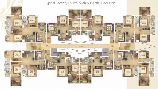  homes Wing A and Wing B Cluster Plan