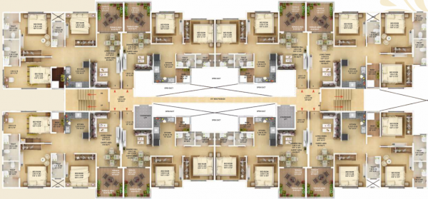  homes Wing A and Wing B Cluster Plan