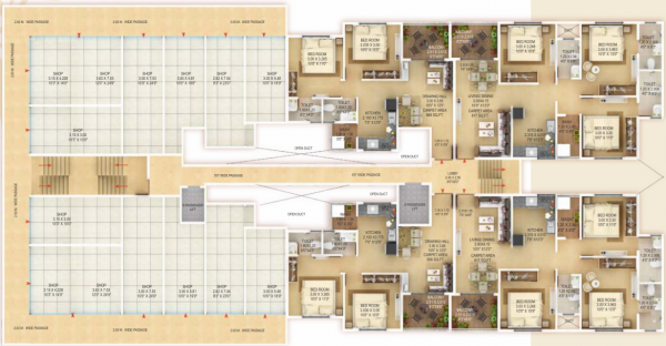  homes Wing A and Wing B Cluster Plan