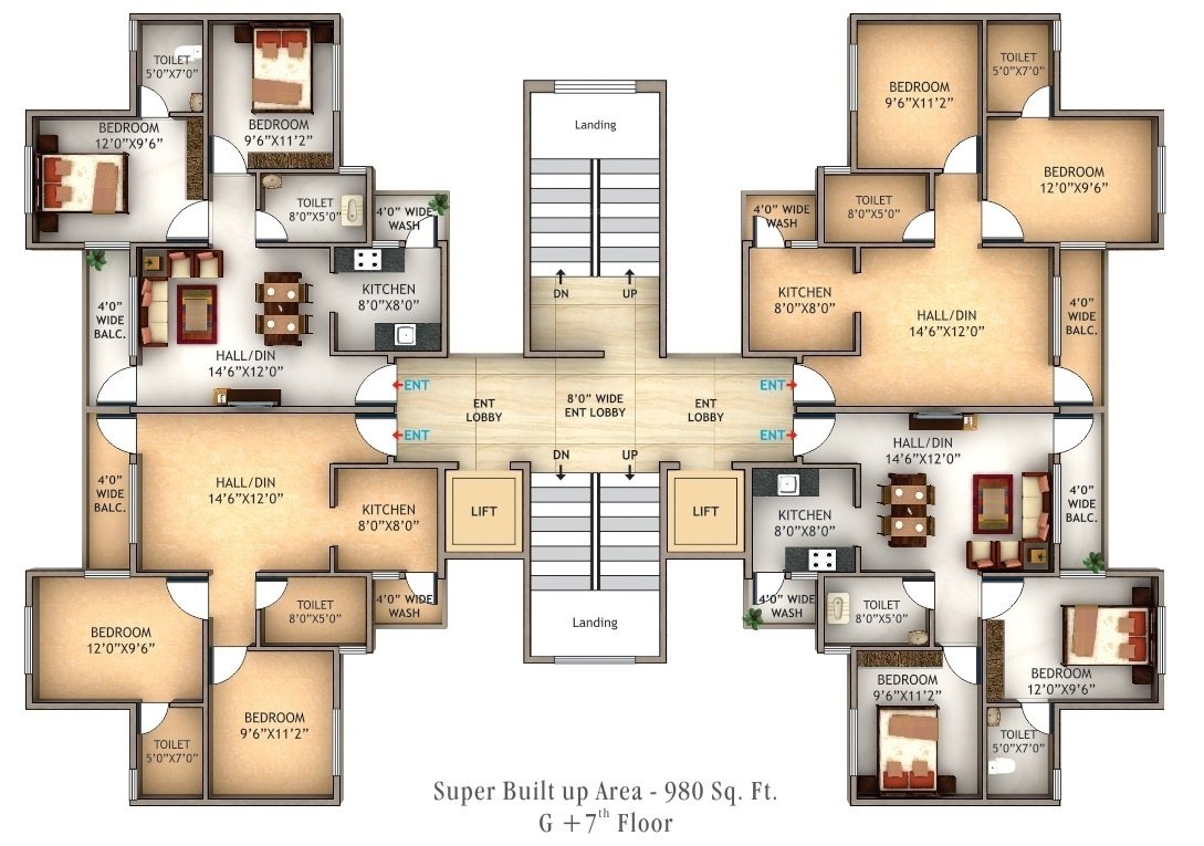  city apartments 2 Stella 3 Tower 3 and 4 Cluster Plan