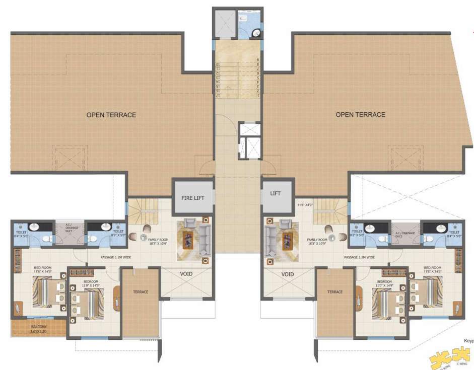  first city project Symphony 1 Wing B Cluster Plan For 13th Floor